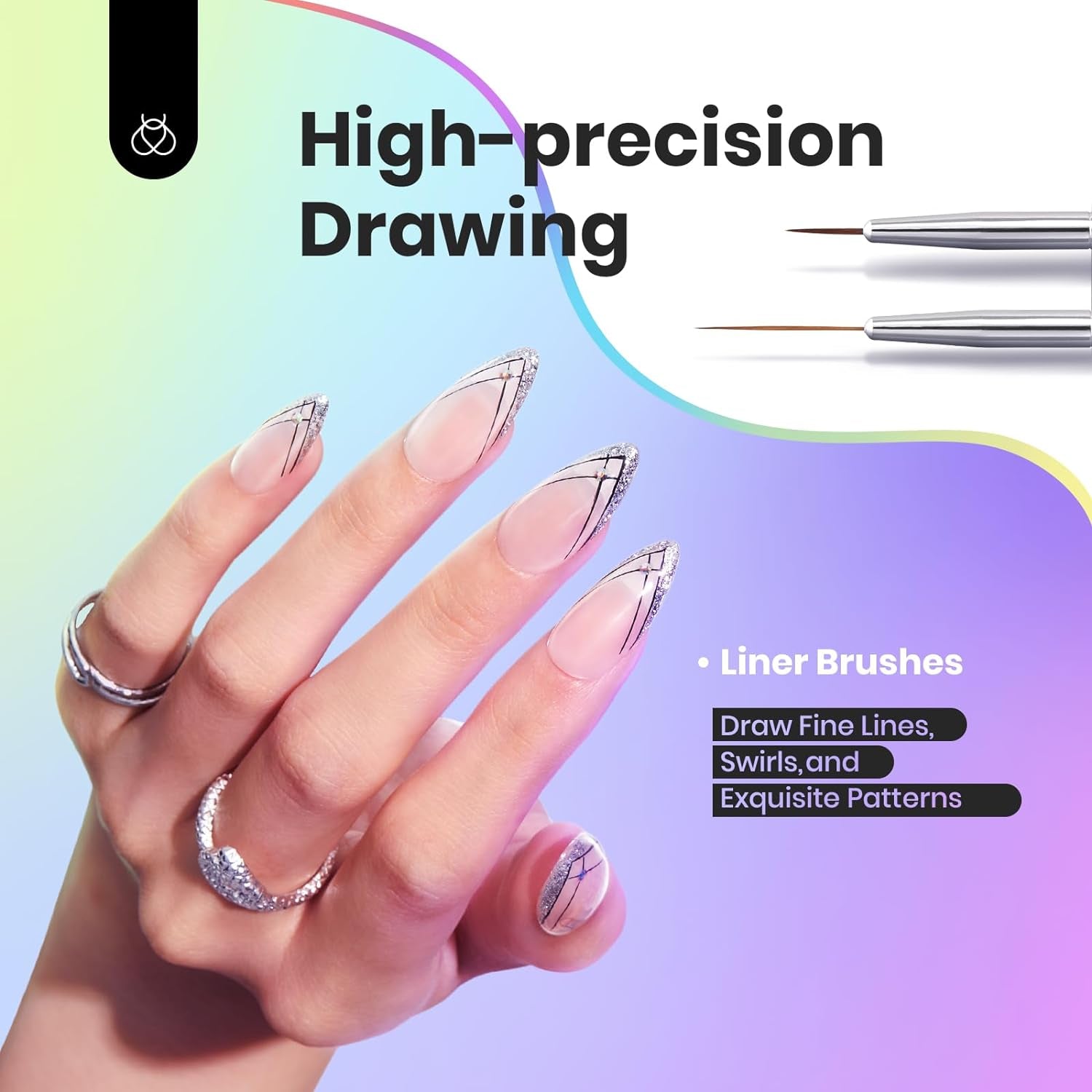 Beetles Nail Art Brushes Set Gel Polish Nail Art Design Pen Painting Tools Fingernail Brush Nail Cleaning Brush Nail Art Liner Brush and Nail Dotting Pen Salon Gifts for Women